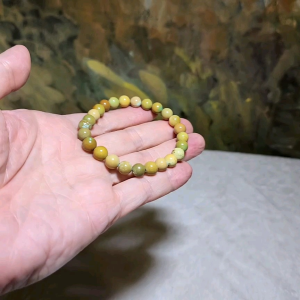 7.8mm Natural untreated Hubei Turquoise bracelet 优质天然原矿湖北松石手链