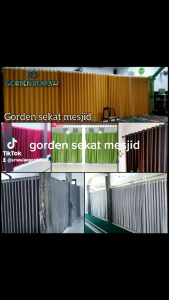 Gorden Sekat Mesjid Pemisah Ruangan: Model Smokring & Gorden Pendek