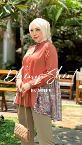 MDLY DHINY Baju Kemeja Atasan wanita Silk terbaru Dhiny Shirt by Mdly. Nazra Sha
