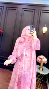 HERLIN Sudah Termasuk Hijab Cantik Gamis Muslim Wanita Terbaru Kekinian Lebaran Baju simple Elegan Import Mewah Emilia Dubaiy Zaraa Liza Outer Zuriya