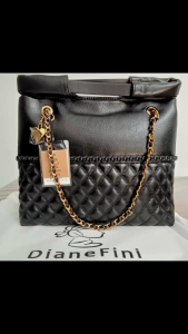 Tas Brand DIANE FINNI by GUSACHI Tas Bahu Wanita Warna Hitam Polos Bisa Jadi Hadiah Untuk Kerja Kuliah Ngajar Jalan kd 105