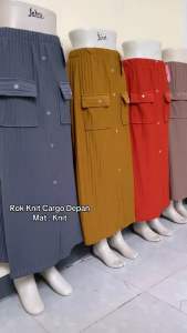 ROK PAKAIAN WANITA CARGO DEPAN KNIT: DESAIN MODERN & NYAMAN