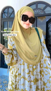 Gamis Rayon Jumbo Set Hijab Busui Friendly Aman Dipakai