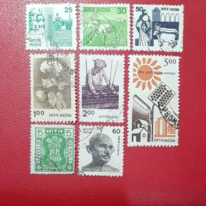 Koleksi Prangko kuno India Klasik 8 Pcs Campur USED