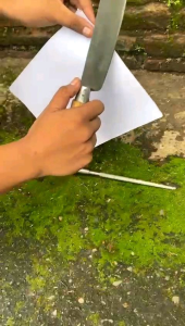 Pisau daging super baja set asahan kristal dan telenan alat dapur kayu jati.