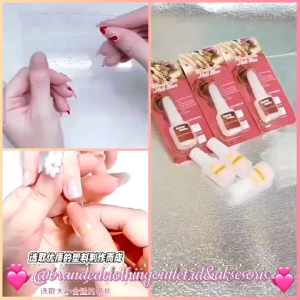 LEM KUKU PALSU KUAS 10GR 14GR / LEM KUKU CAIR TAHAN LAMA DAN CEPAT KERING / LEM KUKU JELLY / BRUSH ON NAIL GLUE / GEL ON NAIL GLUE / LKC8338