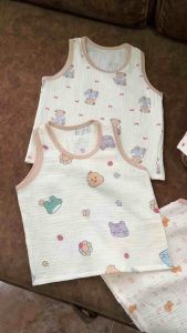 เสื้อกล้ามเด็ก สบาย 6-6 เดือน เสื้อกล้ามหน้าร้อนผ้านุ่ม เสื้อถุงกล้าม