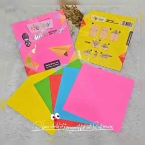 KERTAS LIPAT ORIGAMI FORTE FULL WARNA BOLAK BALIK / KERTAS ORIGAMI WARNA STABILO / ORIGAMI DOUBLE FACE / FST6518202732