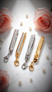 高品质钻石佛牌夹扣18K镀金Premium Diamond Amulet Clip 18K Gold Plated Italian Hook Klip Loket