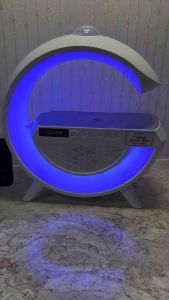 Smart Bluetooth Speaker RGB Lampu Panggung Tujuh Mode Pencahayaan Warna-warni Suasana Lampu Malam 5.2 Bluetooth Speaker 15W Wireless charger Ponsel