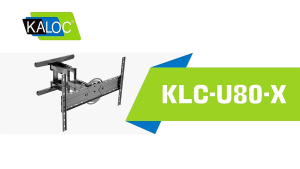 KALOC HEAVY DUTY U80X 40" - 80" FULL MOTION SWIVEL VERTICAL 90° DEGREE ROTATE LANDSCAPE TO PORTRAIT ADJUSTABLE ANGLE WALL MOUNT TV BRACKET SAMSUNG LG SONY TV MOUNT PENYANGKUT TV DINDING 电视墙壁挂支架