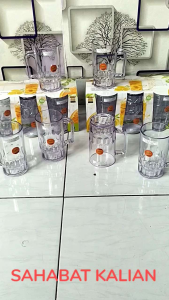 (6 PCS) GELAS GAGANG PLASTIK GOLDEN DRAGON 853 410ML