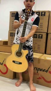 เปลี่ยนแปลงกีตาร์โปร่งยี้ห้อ Most-40 ปรับสายต่ำเล่นง่าย รับประกันการขนส่ง มีของแถมให้เยอะสุด กีต้าร์โปร่งไฟฟ้า/กีต้าร์โปร่งธรรมดา 40นิ้ว ส่งไว