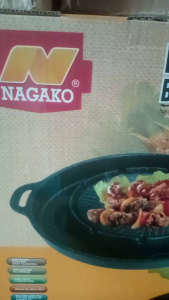 Korean Bulgogi 2in1 / Panggangan BBQ Grill dan Shabu 2 in 1 Sukiayaki Grill Pan 34CM NAGAKO