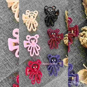 JEPIT RAMBUT GLITER BERUANG IMPORT 8CM / JEDAI KARAKTER BONEKA KOREAN STYLE / JEPIT SALON ELEGAN / TEDDY BEAR HAIR CLIP / FJR7821