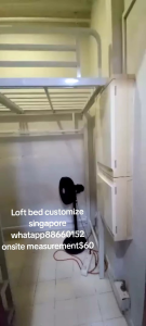 Loft bed customize/helper loft bed /bomb shelter/unity/store room/helper room