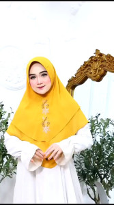 Hijab 2 Layer Permata Mawar Ceruty Babydoll XL