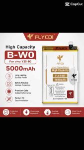 FLYCDI B-W0 5000mAh Battery for Vivo Y35 4G High Capacity Replacement Phone Battery Long Lasting Power