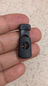 5 cái - Nút chặn nhựa hình thẻ bài màu đen phổ thông dùng chặn dây rút áo khoác balo túi rút trang trí cố định đồ vật