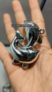 manik silver bandul premium paus pita ekor