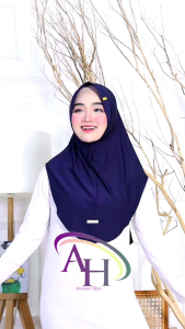 HIJAB INSTAN SPORT PET AKRILIC PINGUIN JERSEY PREMIUM SIZE  PD 75 PB 85 CM