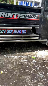 bumper new carry kanan kiri & belakang steinless gratis tulisan(chat)