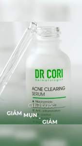 Serum Dr Cori Clearing Acne Kiềm Dầu Cấp Ẩm Cho Da Dầu Mụn   | - Kiềm dầu giảm mụn   | - Điều trị da dầu mụn dưỡng ẩm sáng da   | - 30ml/1.0 fl oz