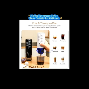 iCafilas Nanopresso Coffee Maker Portable 3in1 2600mAh 17 Bar 120ml - ME2410 - Black