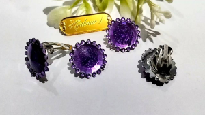 Hijabnur1 - Sepasang Anting Jepit  Hijab/Anting  Klip Hijab Handmade