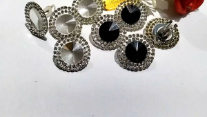 Hijabnur1 - Sepasang Anting Jepit Hijab /Anting Klip Hijab Swaroski Handmade