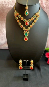 💥เซ็ตเครื่องประดับจากอินเดีย มีแบบให้เลือก สีสันสวยงามสดใส สไตล์อินเดียพร้อมส่ง