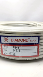 KABEL LISTRIK DIAMOND 50METER 2X15MM SERABUT/DIAMOND CABLE HY -Y SIZE 2X1.5 LENGTH 50/SUDAHSNI HY-Y