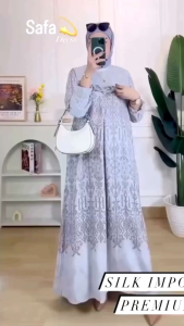 O Safa Dress Gamis Paris Silk Busui Friendly