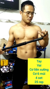 Lò Xo Tập Cơ Tay + Vai + Ngực combo 3 thanh lò xo 20kg -30KG -40kg  U40workout