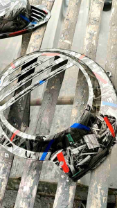 Serat Karbon Hidrografi Air Transfer Printing Hydro Motif Forged Blue/Red