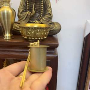 Ống đựng vôi bằng đồng ống vôi cho các cụ già ăn trầu