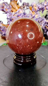 Natural Madagascar Collection Red Jasper Crystal Ball Ornament RJ05