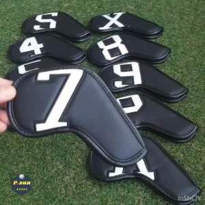 ปลอกครอบ หัวไม้กอล์ฟชุดเหล็ก Head cover iron golf 10 pcs./pack pu premium กันน้ำ พร้อมส่ง