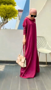 PROMO!! Rajut Batwing Kancing Aktif Baju Muslimah Wanita Kekinian COD YRSTORE23