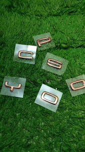 (warna gold) Emblem Huruf Logo All new SCOOPY K2f 2021-2024 Original