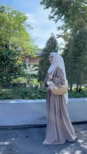 LD303 งานเดรสแฟชั่นมุสลิมสวยหวานของสาวฟรีไซส์ 38-54“งานระบายหน้าแต่งโบพร้อมจีบหน้าพร้อมหน้าท้องเต็ม มีโบมัดหลังปรับไซส์ให้สาวไซส์เล็กได้สวยกันได้น่าจ้า