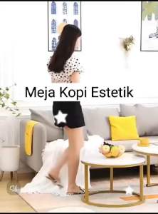 Furnibest Meja Kopi Meja Tamu 2-In-1 Plus Meja Ruang Tamu Meja Sofa