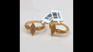 Cincin Wanita Korea Lapis Emas 18k Perhiasan Permata Free Box Love