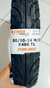 KENDA BAN LUAR TUBELESS 80/90-14 KODE K488 80 90 14 RING 14 BAN MOTOR TUBLES MURAH BAN DEPAN MOTOR BEAT VARIO