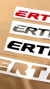 Emblem Hood Kap Mesin Mobil Ertiga Hitam Chrome Merah