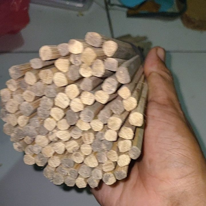 Stick/bilah bambu 35 cm diameter 7-8 mm isi 100 pcs tumpul
