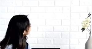 LT-HOT PROMO!!! WALLPAPER FOAM BATA PUTIH BRICK FOAM 3D (TEBAL 3-5 MM) GLOSSY FOAM BATA PUTIH TERMURAH