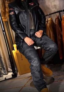 กางเกงขายาว กางเกงหนังแท้ กางเกงหนัง