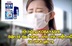Xịt viêm họng Kobayashi Nhật Bản 15ml