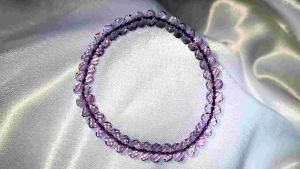 High quality faceted drum beads Amethyst bracelet